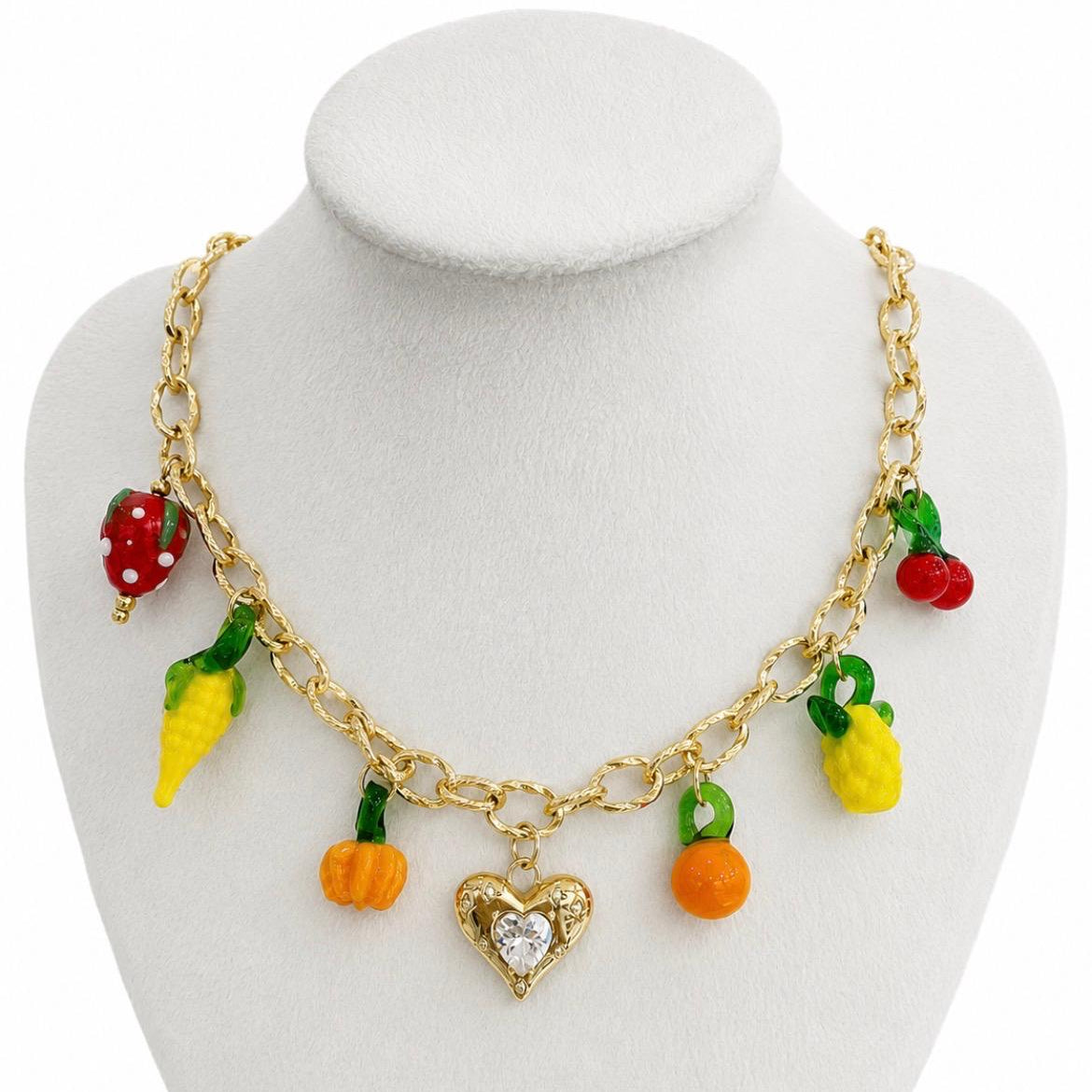 Colar de frutas aço inoxidável