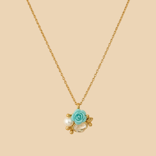 Colar rosa azul